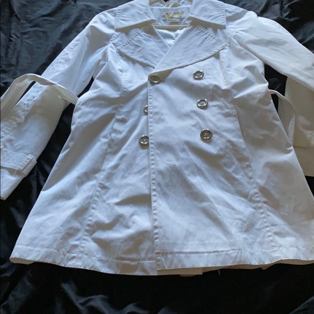 White Michael Kors trench coat